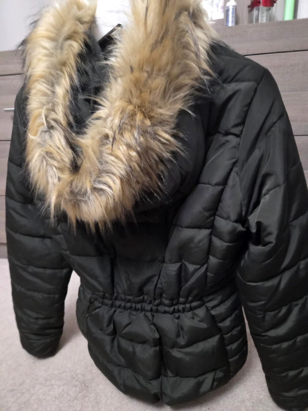 H&M Olive Green Puffer Jacket Size 0 image indicator(6)