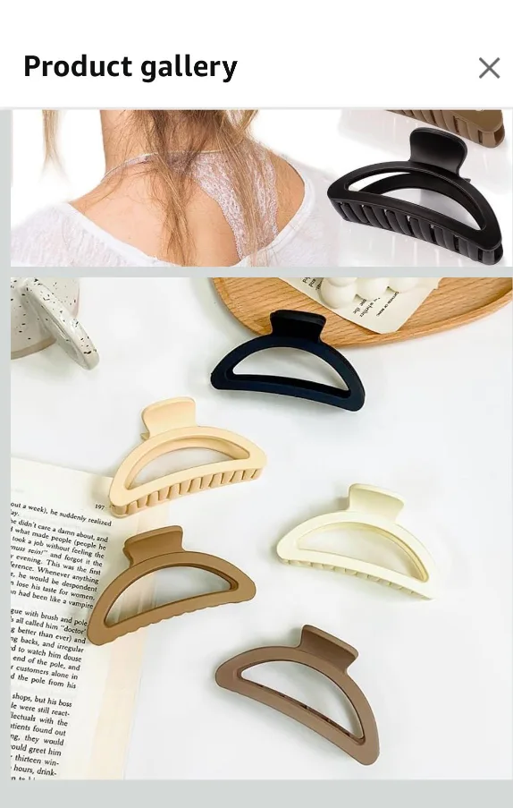 Hair Claw Clip - Beige 12 pcs image indicator(4)