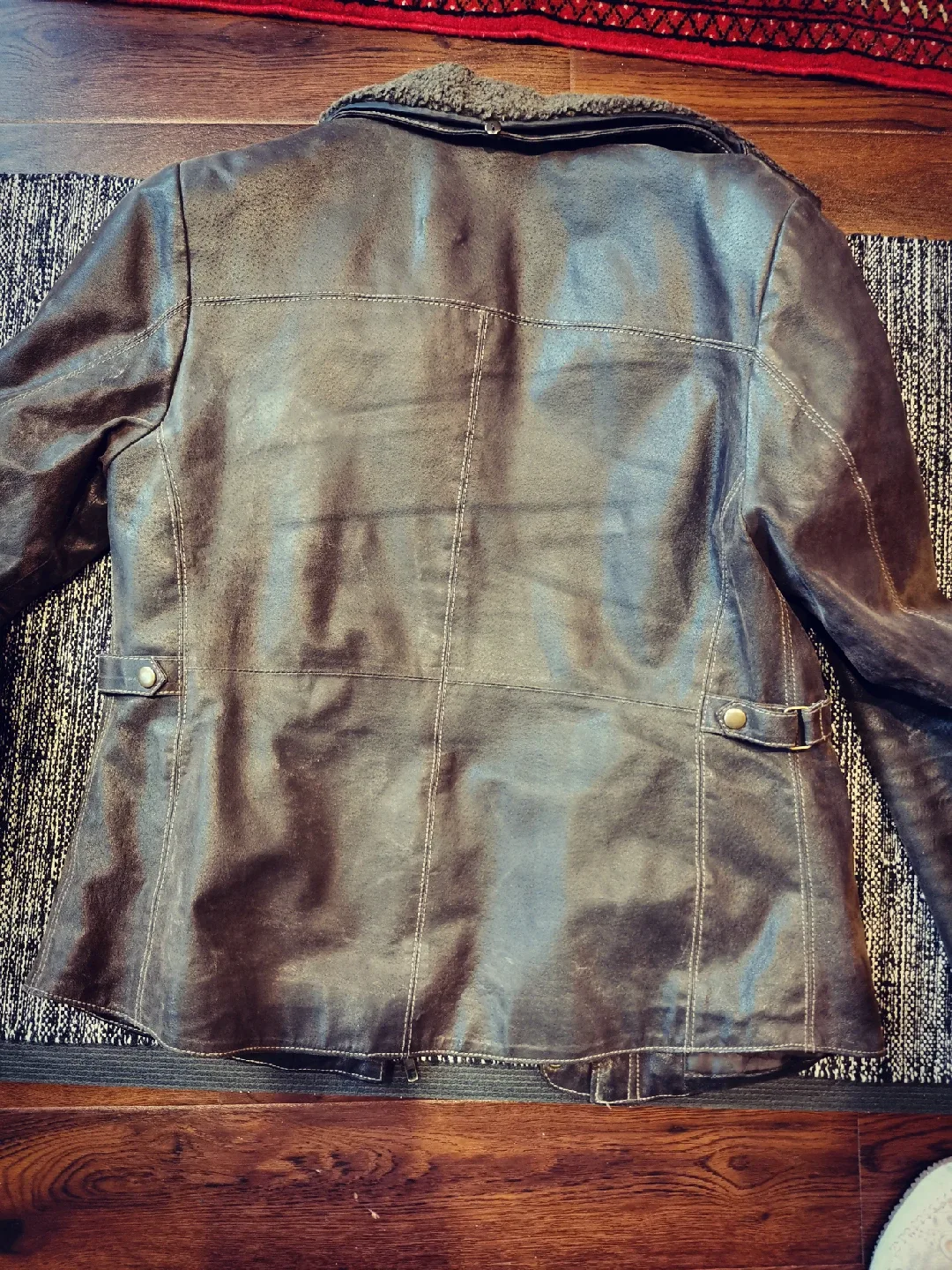 Cruze Brown Leather Jacket w removable fur collar image indicator(5)