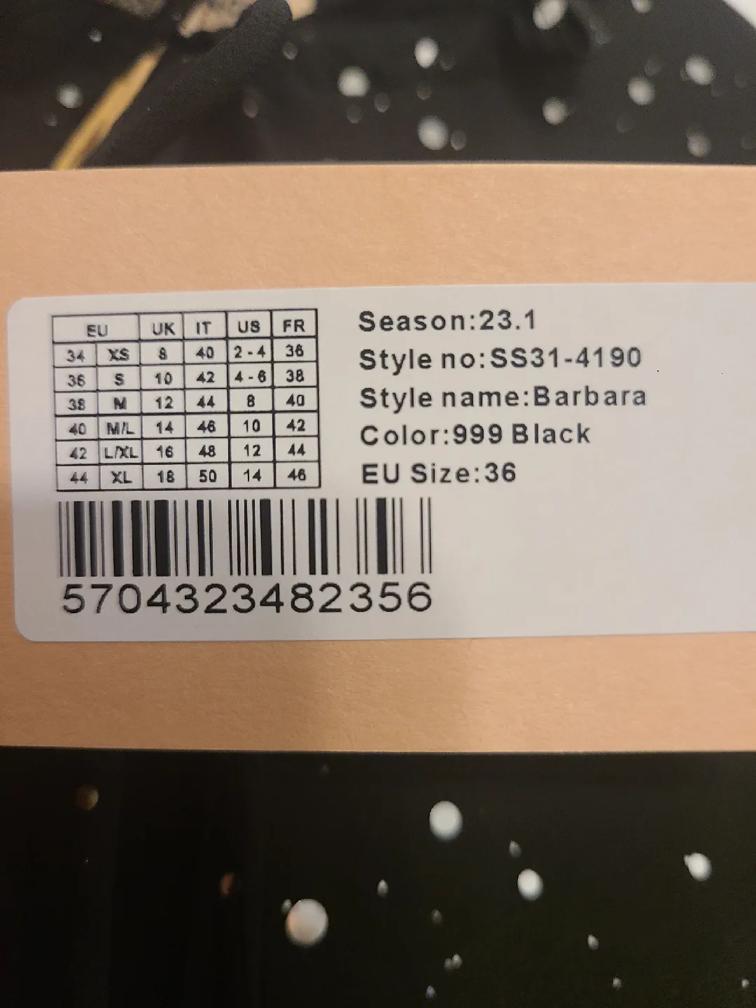 Stella Nova Black Sparkle Dress - Size Small image indicator(6)