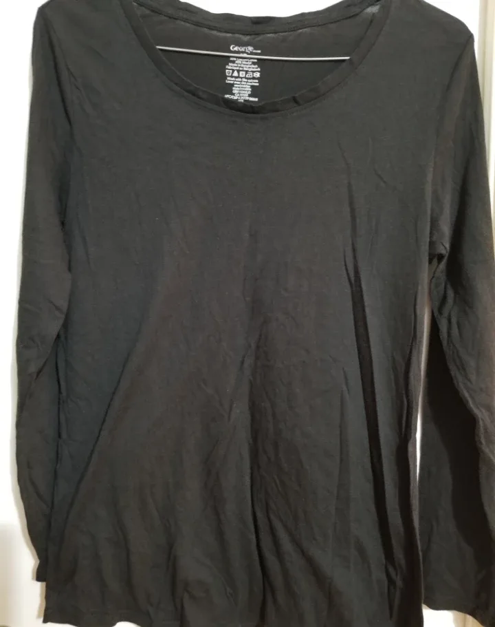 George Black Long Sleeve Top - Size S thumbnail