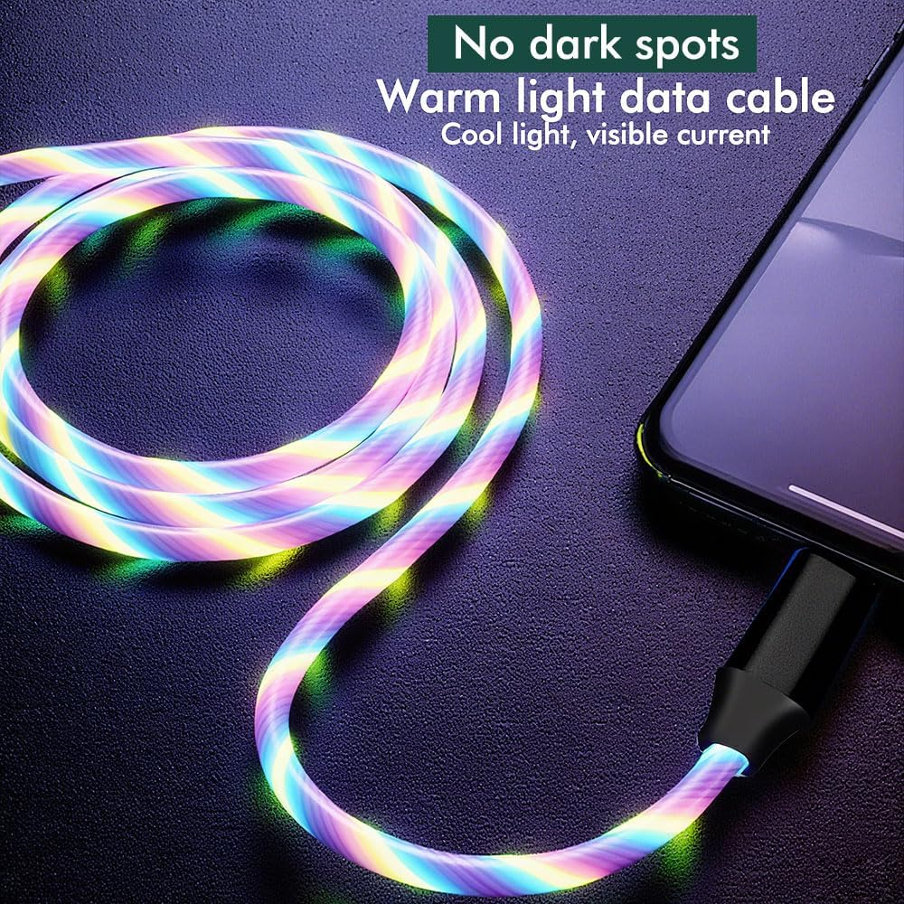 USB C to USB C Cable 60W Fast Charging with Bright Light Strip - photo 2