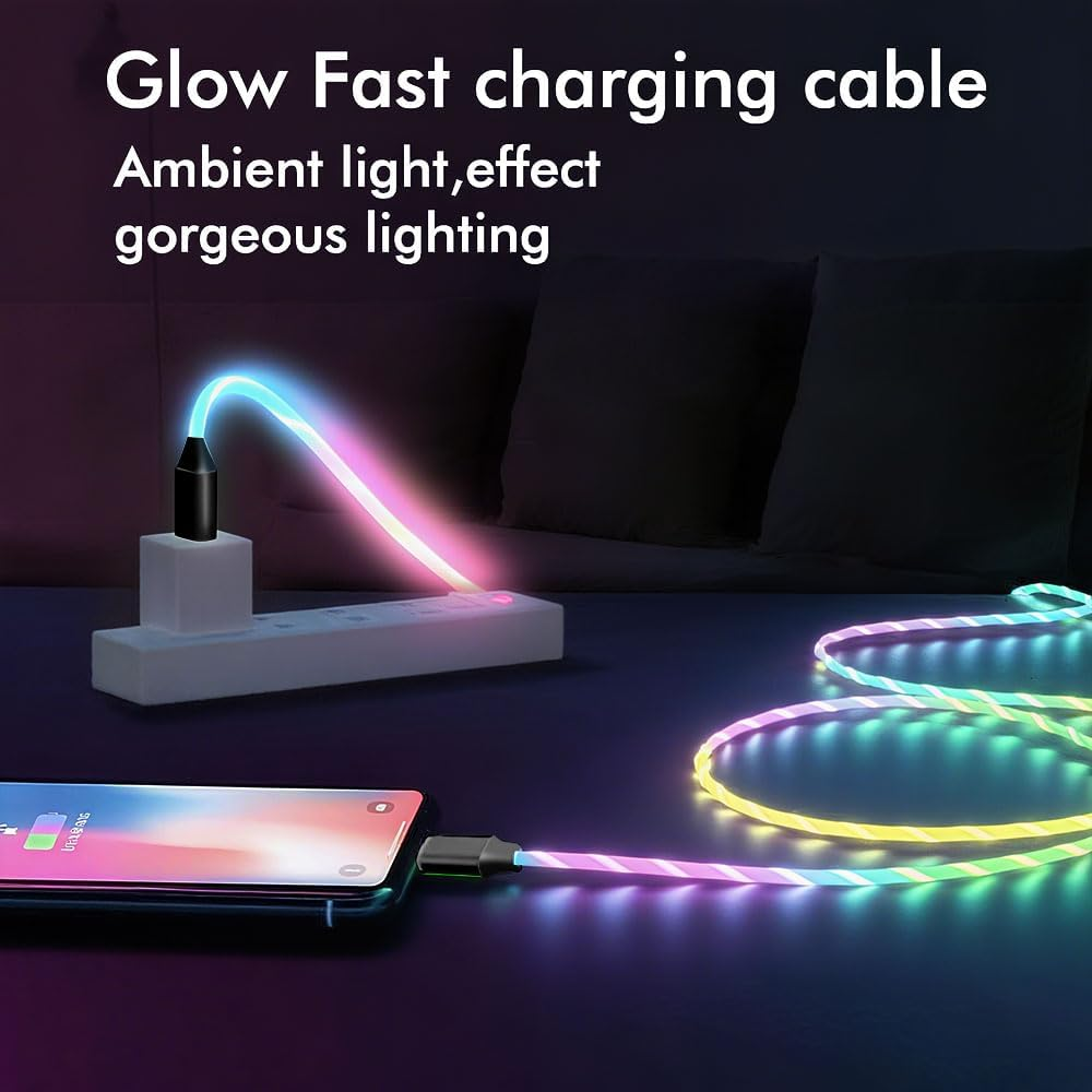 USB C to USB C Cable 60W Fast Charging with Bright Light Strip - photo 5