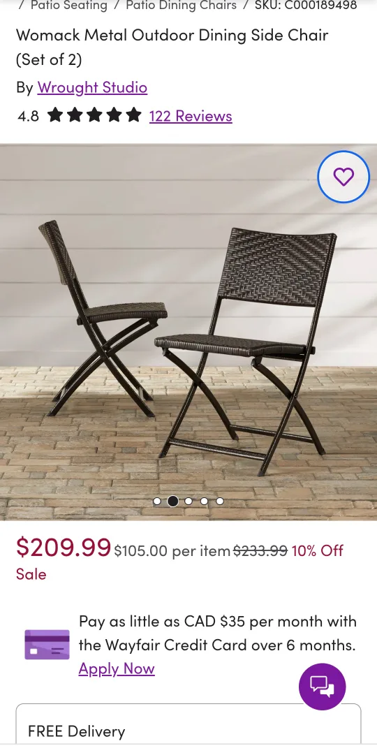 Wicker Bistro Set - a foding Table & Chair image indicator(4)