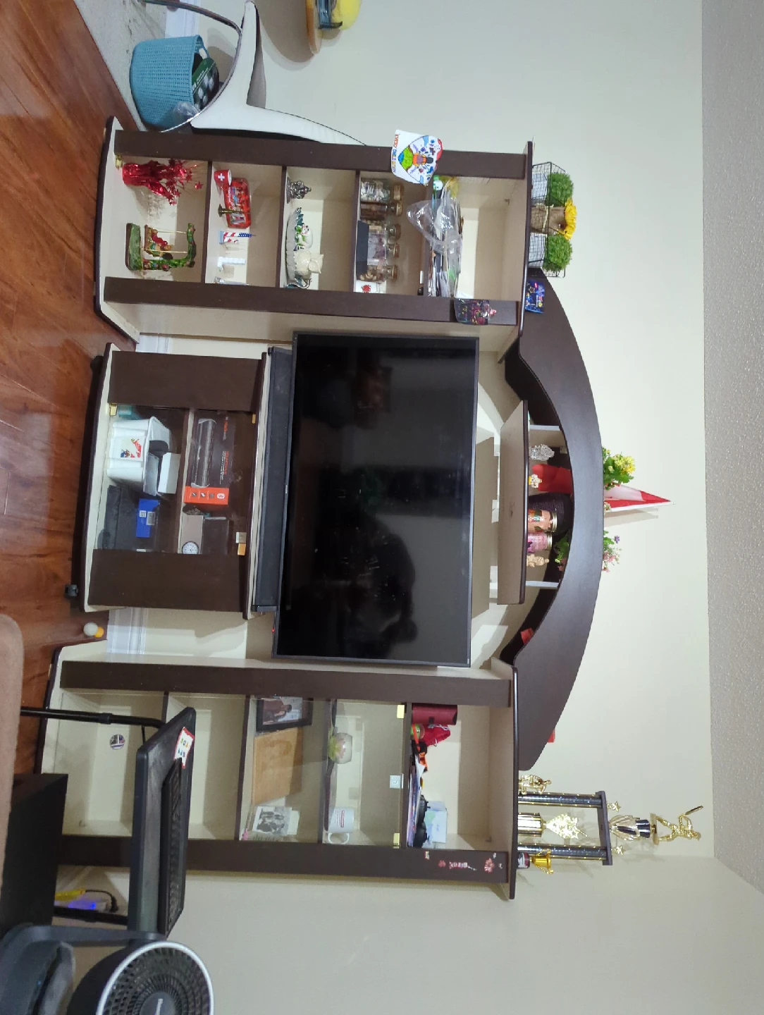 TV stand with shelves