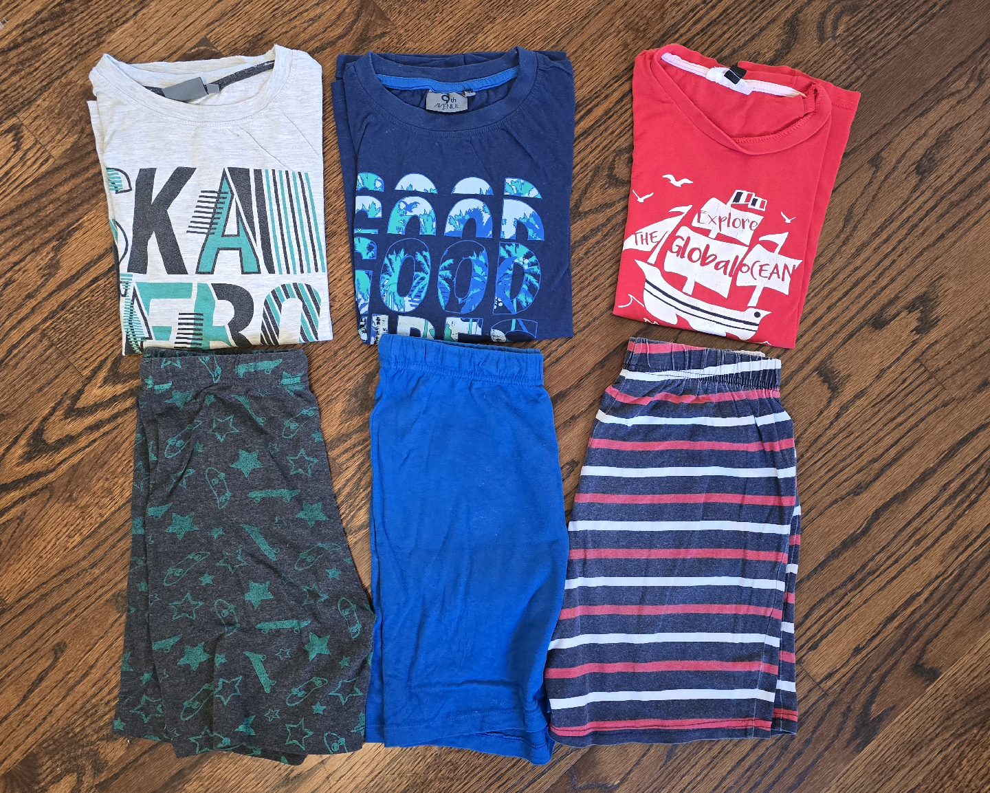 3 set Kids summer pajamas size 10Y