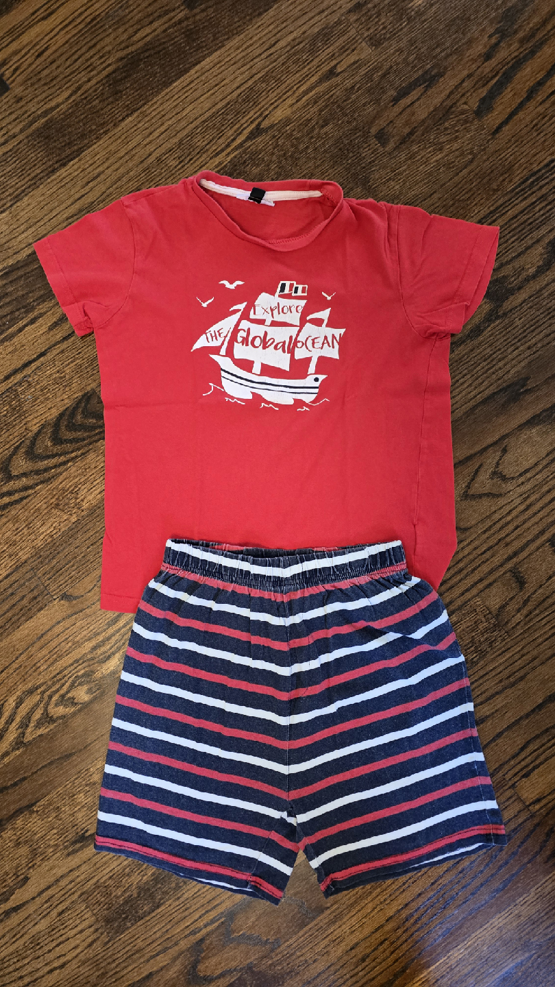 3 set Kids summer pajamas size 10Y - photo 2