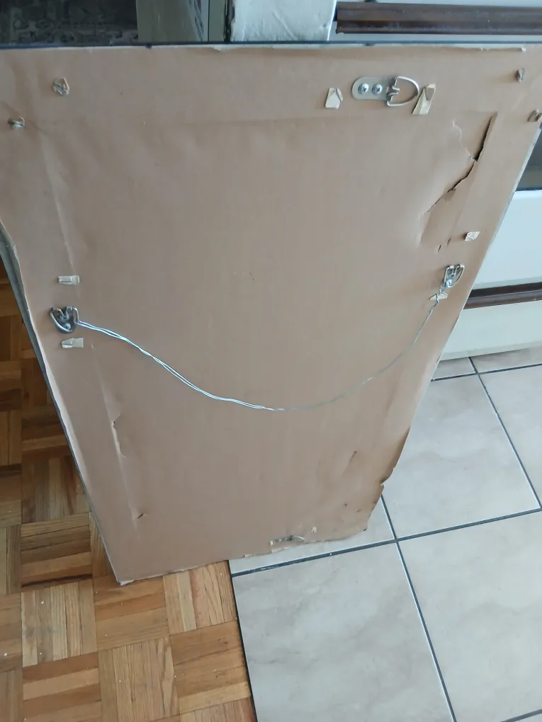 Black Framed Wall Mirror with Decorative Pattern image indicator(2)