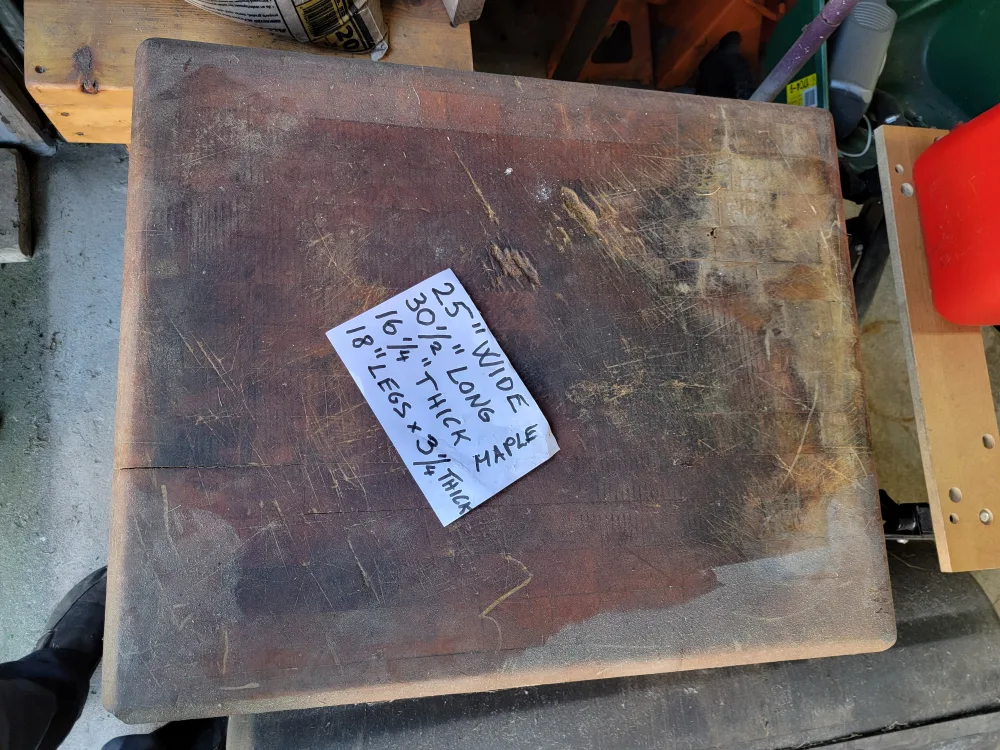 Maple Butcher Block Table - 25"x30" image indicator(3)