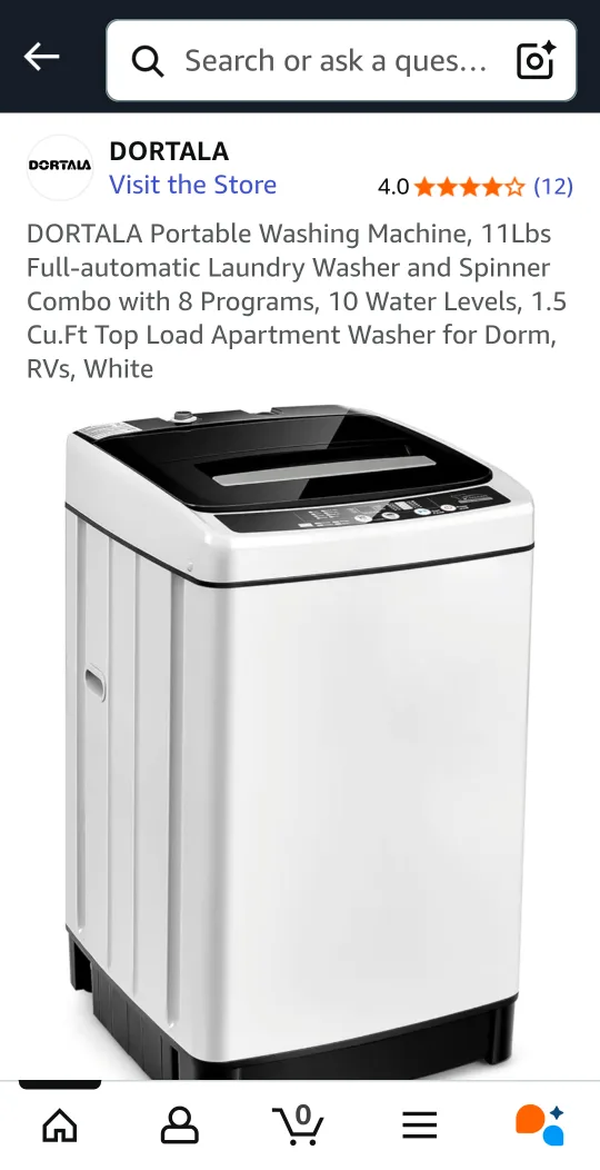 DORTALA Portable Washing Machine - 11lbs