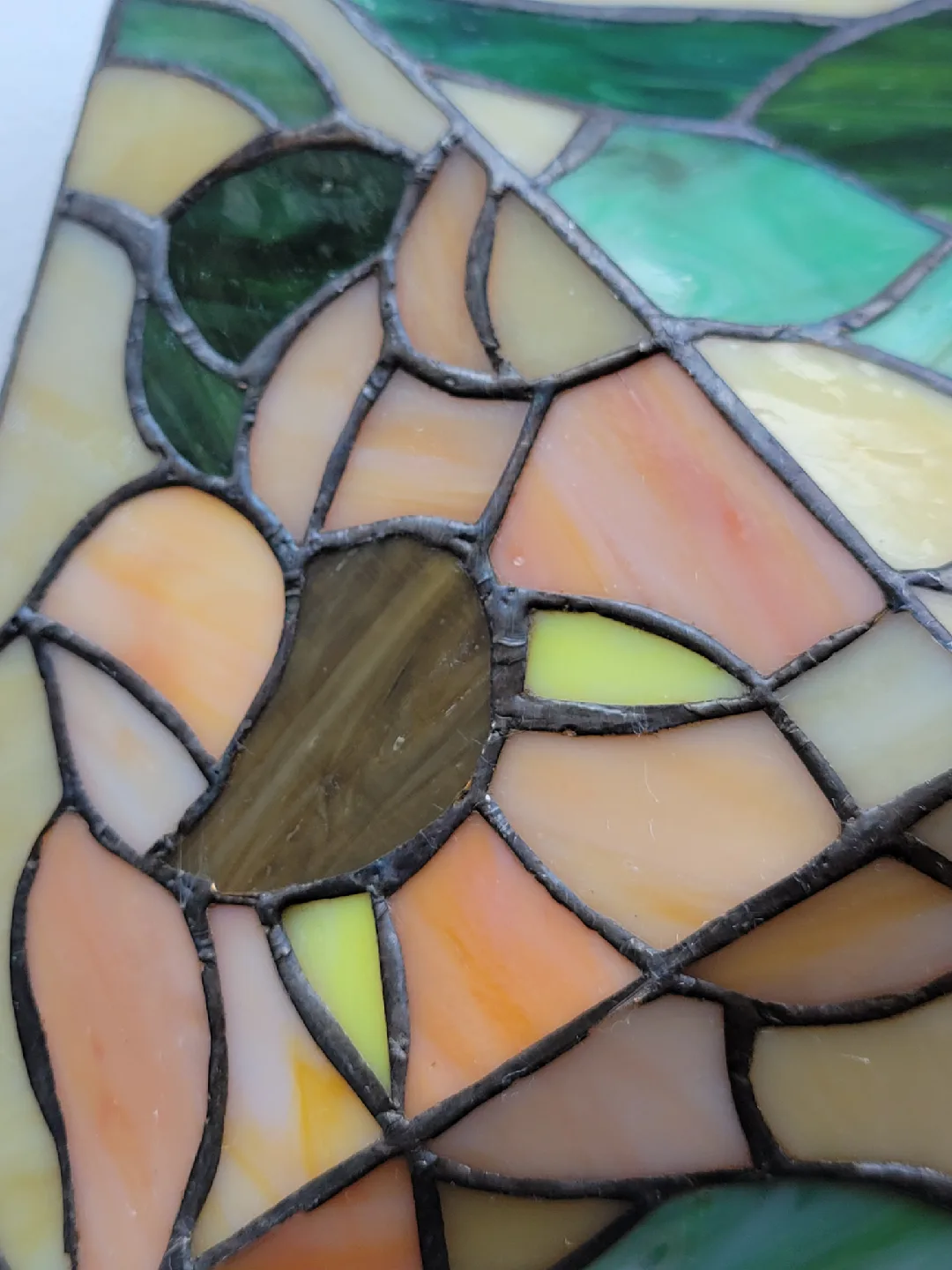 Stained Glass Sunflower Fence Post Lampshade image indicator(5)
