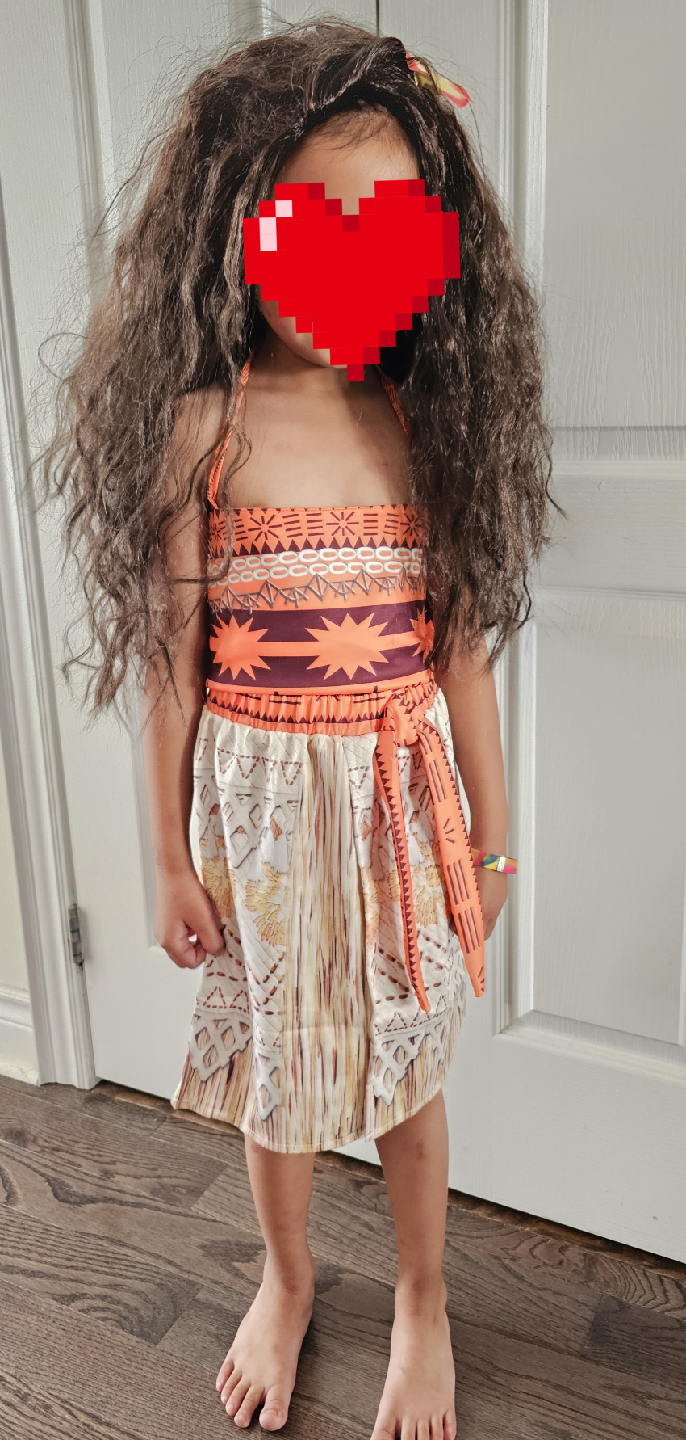 🥕Moana Costume Dress Up Set with Wig