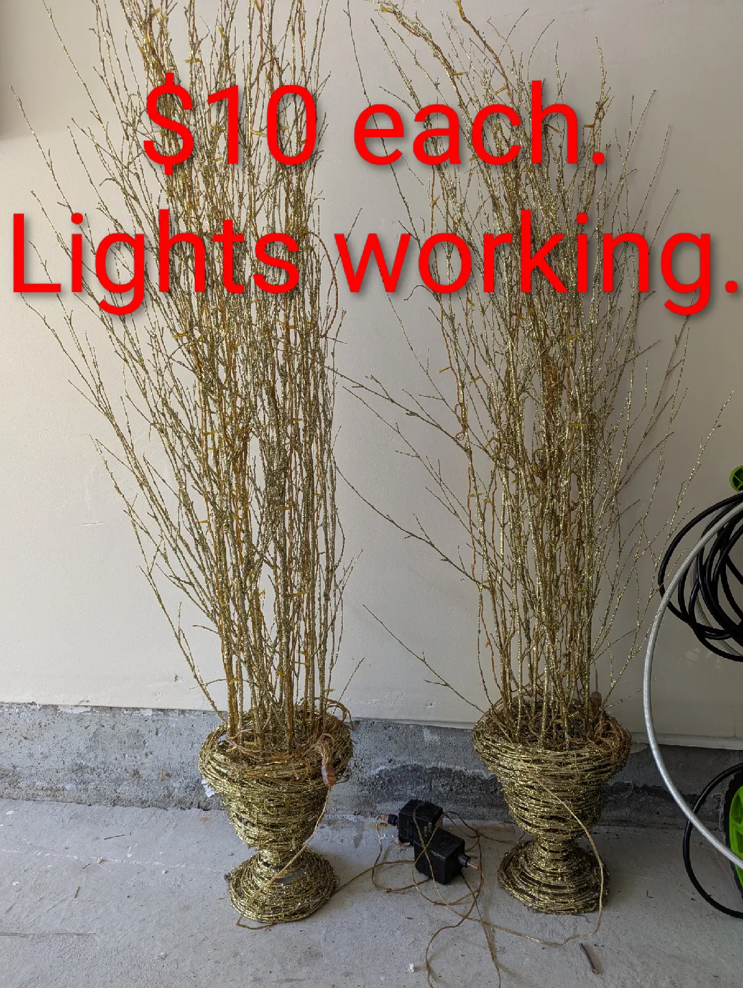 Christmas outdoor decor with lights. thumbnail