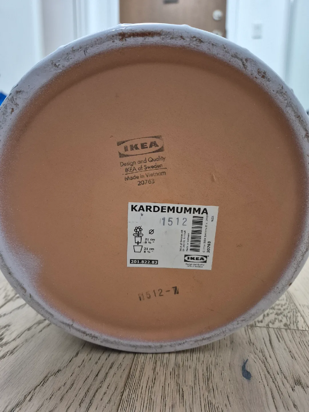 IKEA Kardemumma Plant Pot - White, 21cm image indicator(4)