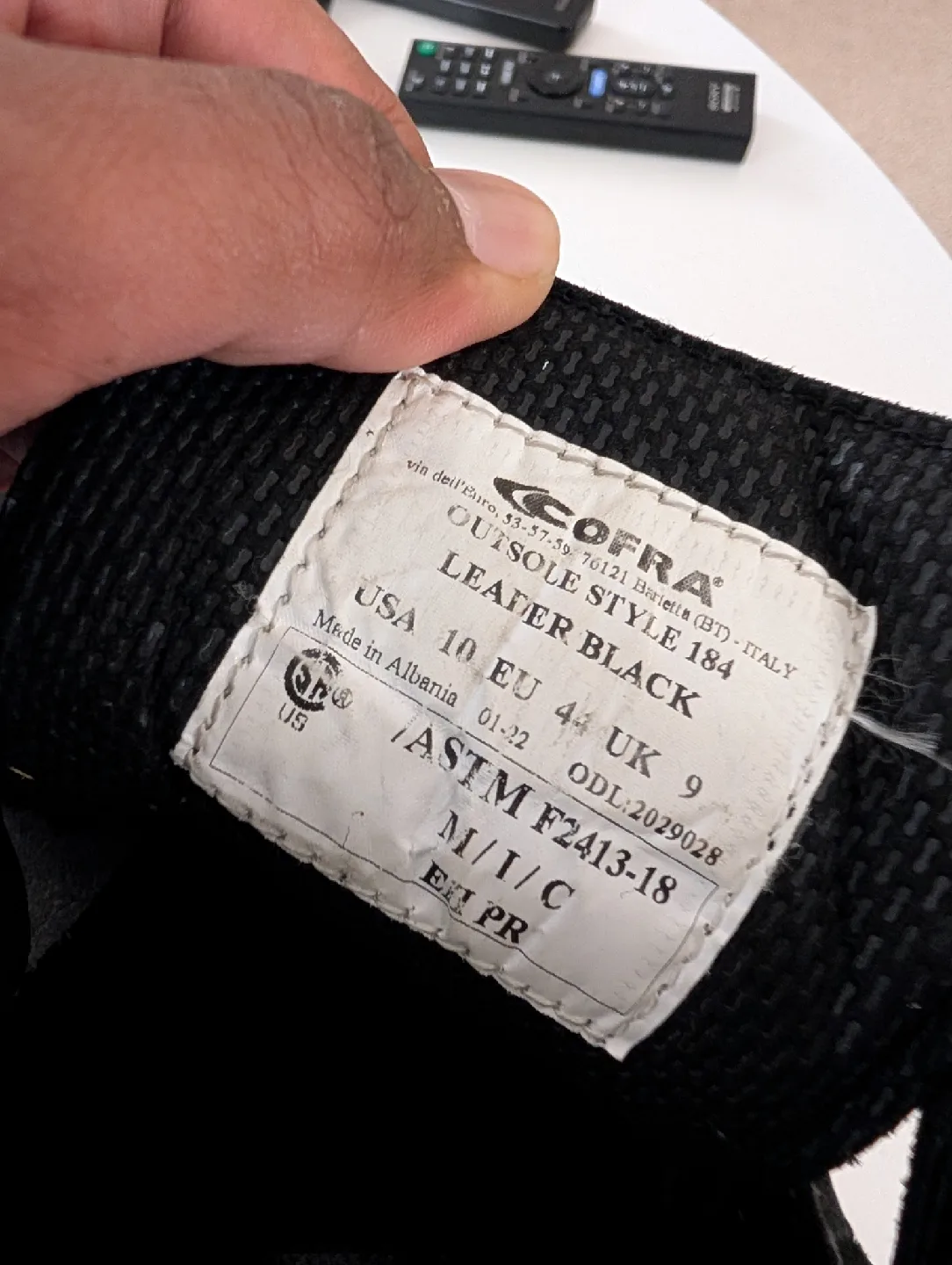 Cofra Black Leather Safety Workwear Boots - Size 10 image indicator(5)