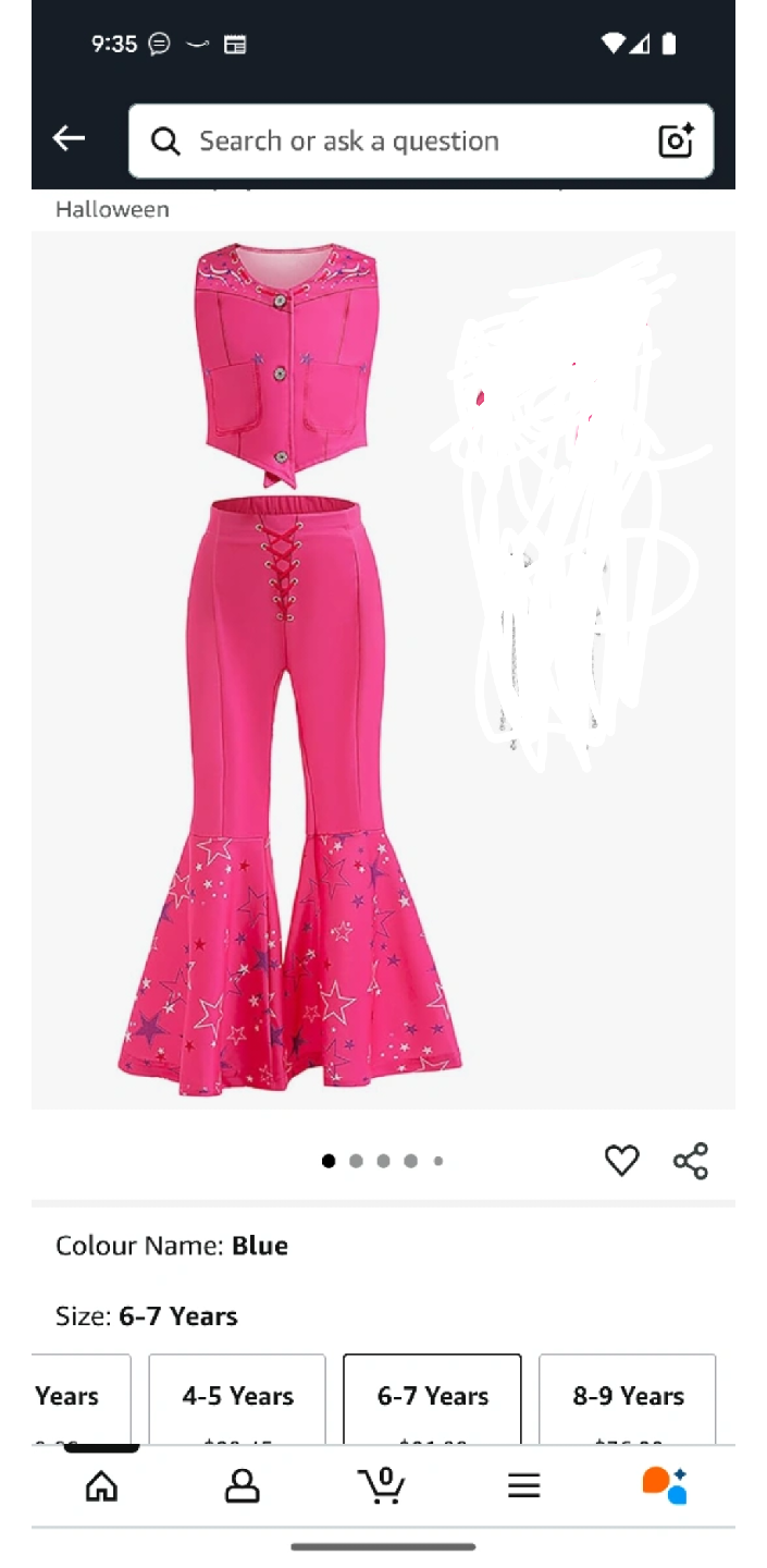 Pink Star Barbie Costume girl size 5-6 - photo 2