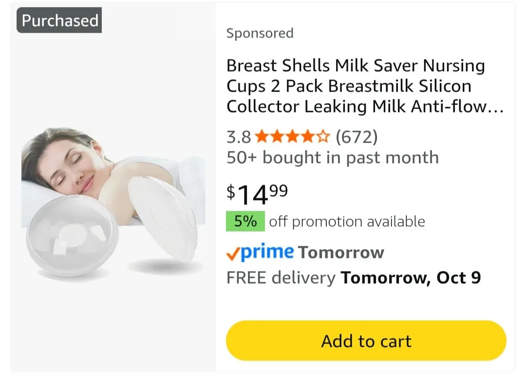 Breast Shells Milk Saver Nursing Cups - 2 Pack thumbnail