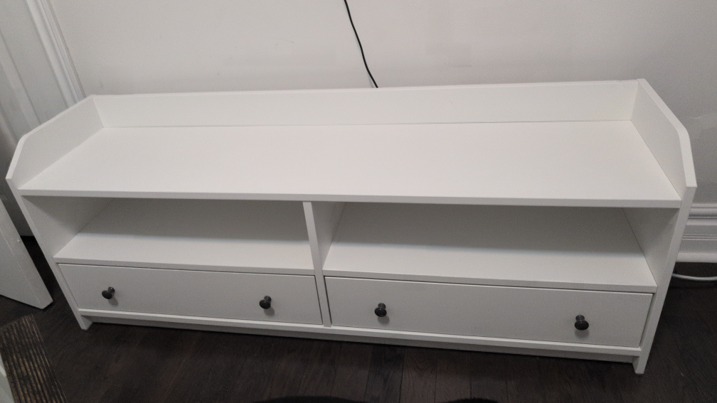 Ikea TV stand with Drawers - White