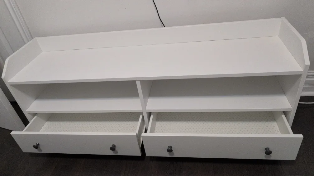 Ikea TV stand with Drawers - White image indicator(2)