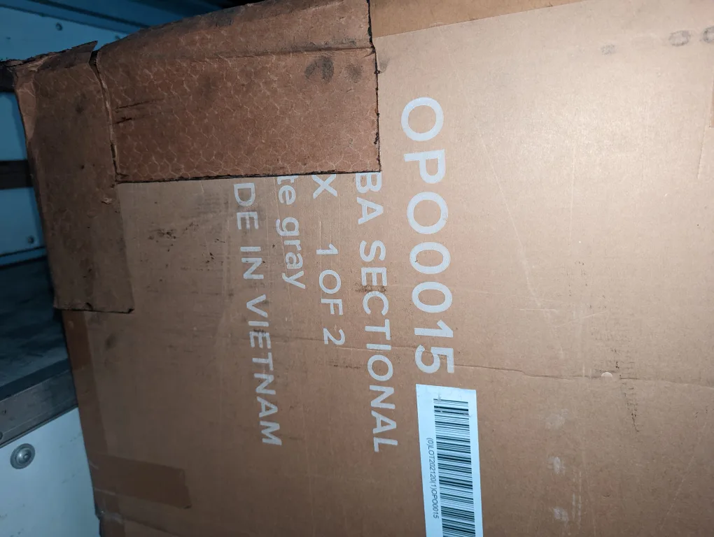 NEW Nova 114" Reversible Sectional - Gravel Gray image indicator(2)