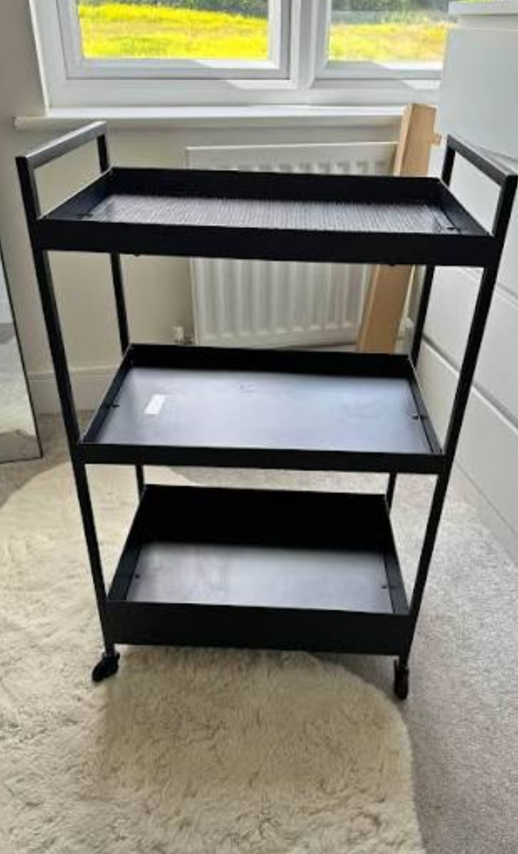IKEA Black Metal Storage Cart