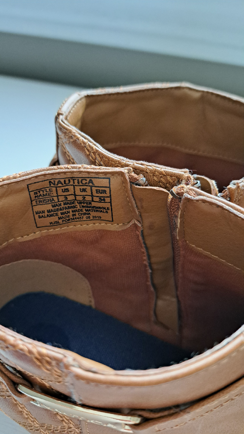 Nautica Erisha Brown Ankle Boots - Size 3Y - photo 4
