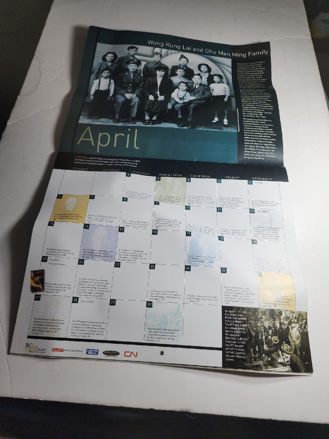 British Columbia 150 Years Calendar - photo 5