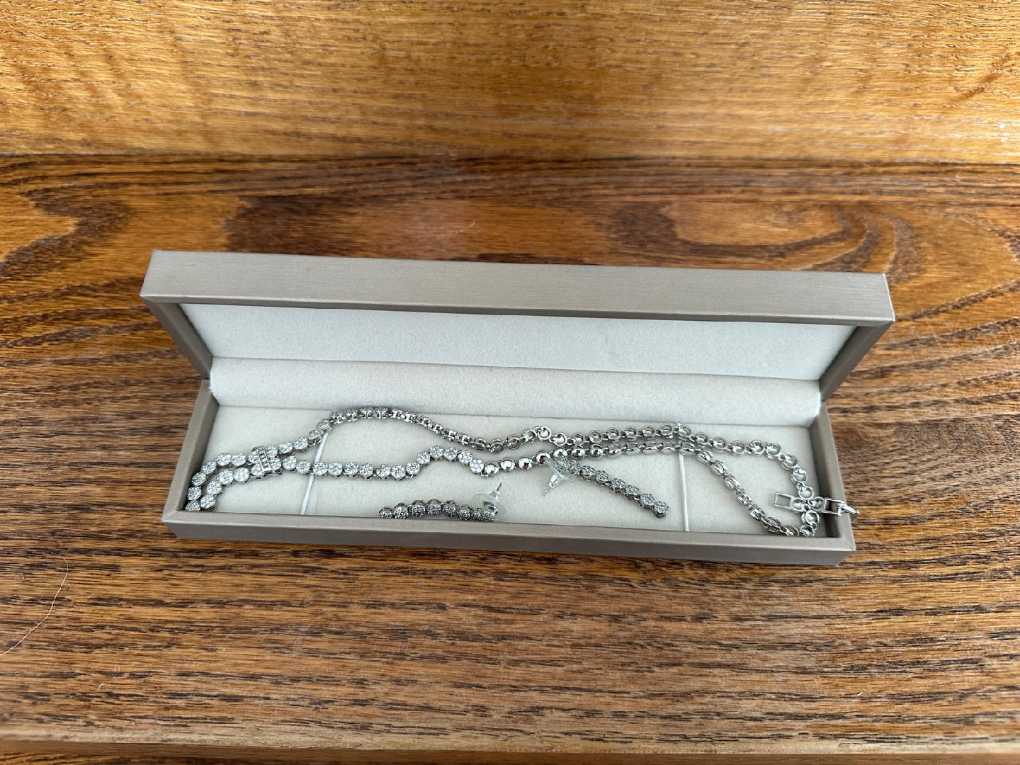 Silver Necklace and Earring Set - photo 3