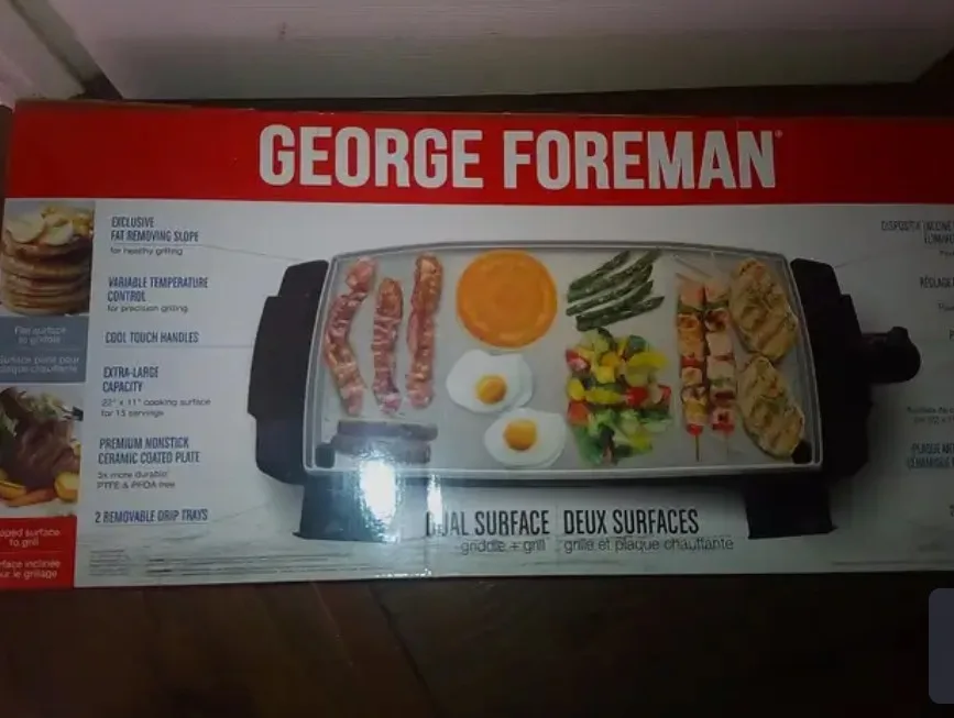 George Foreman Dual Surface Griddle + Grill thumbnail