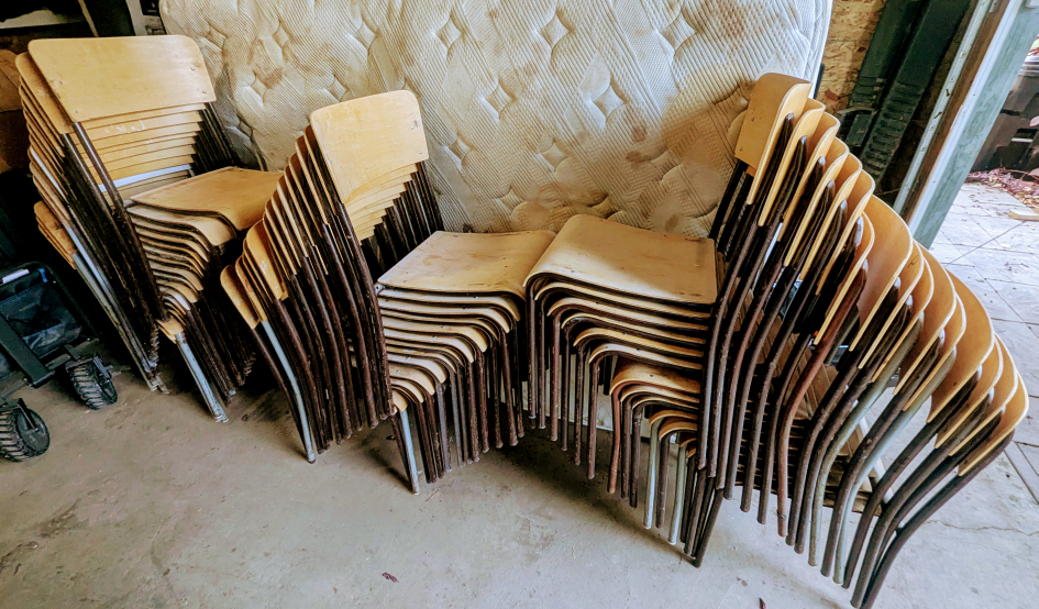 FREE Stackable Wooden & Metal Chairs