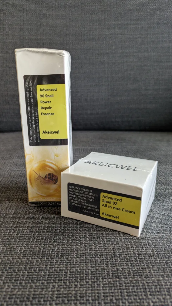 NEW Akeicwel Advanced Snail 92 Cream + power repair essence