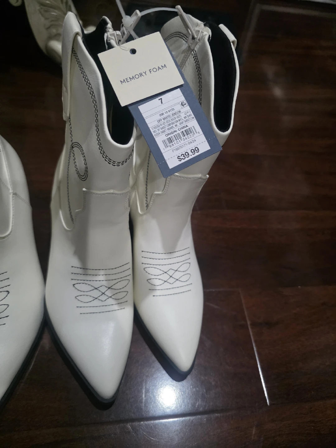 White Cowboy Boots, - photo 2