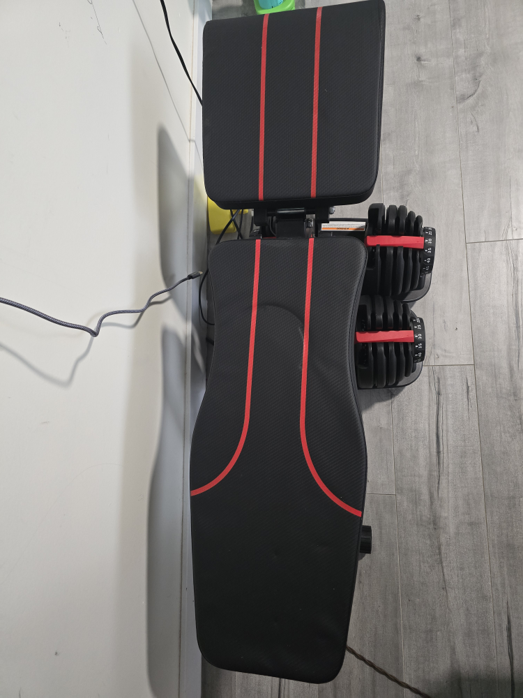 Adjustable Weight Bench with Dumbbells