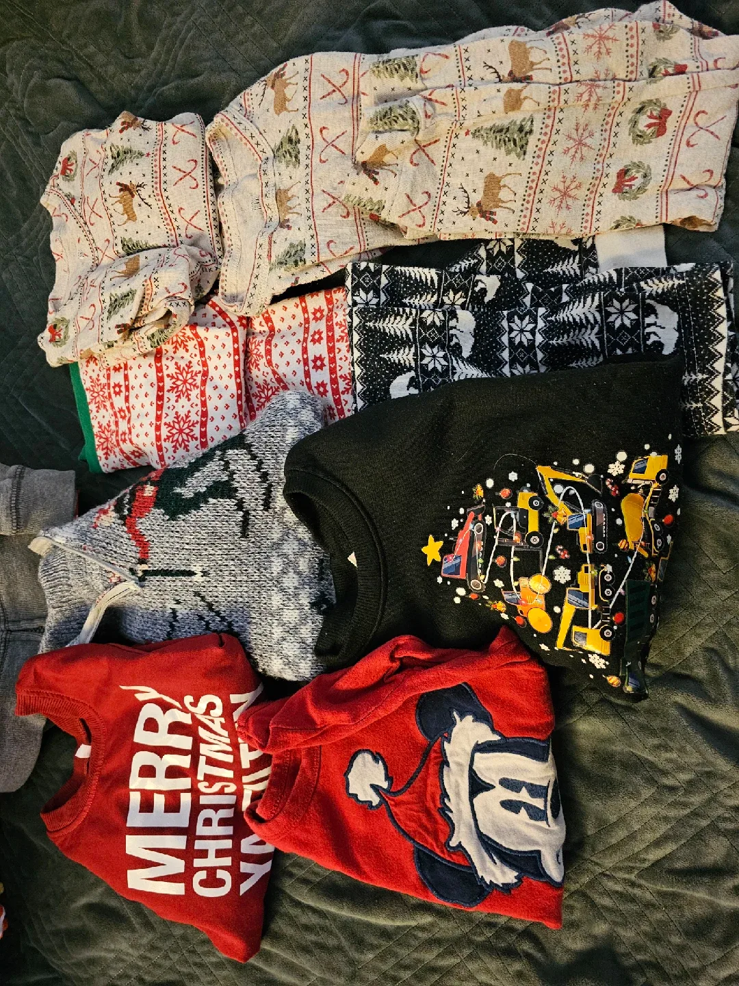 Assorted Kids Christmas Sweaters & Shirts 2T & 3T