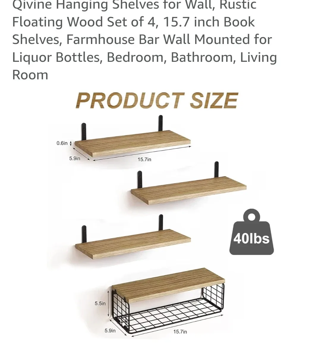 set of 4 floating shelves*new* thumbnail