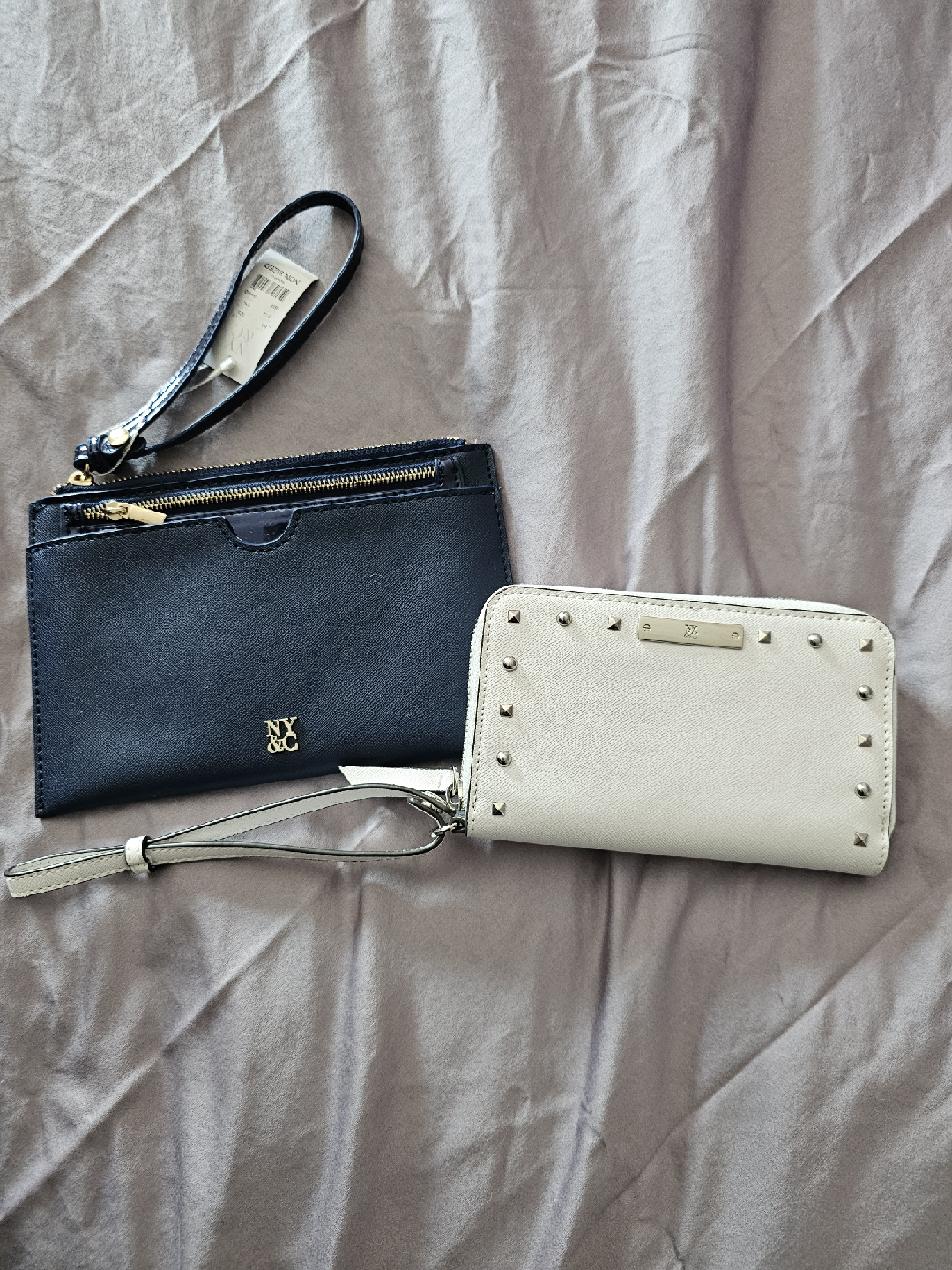 NY&C Navy & White Wristlet Wallets