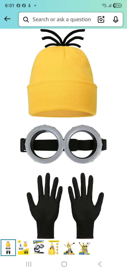 Minion Hat, Goggles, and Gloves Set - photo 3