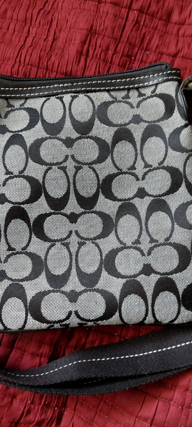 Coach Crossbody Purse - Black & Grey image indicator(3)