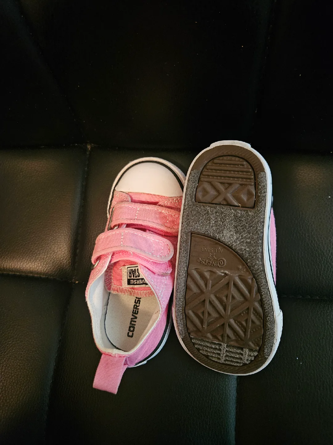 Converse All Star Pink Toddler Velcro Sneakers image indicator(2)