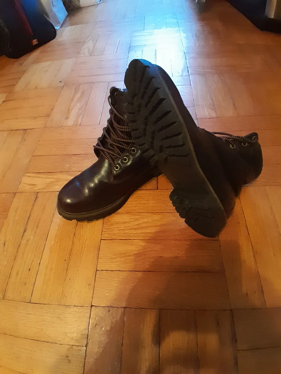 Brown Leather Winter Boots Original Timberland Size 10 thumbnail