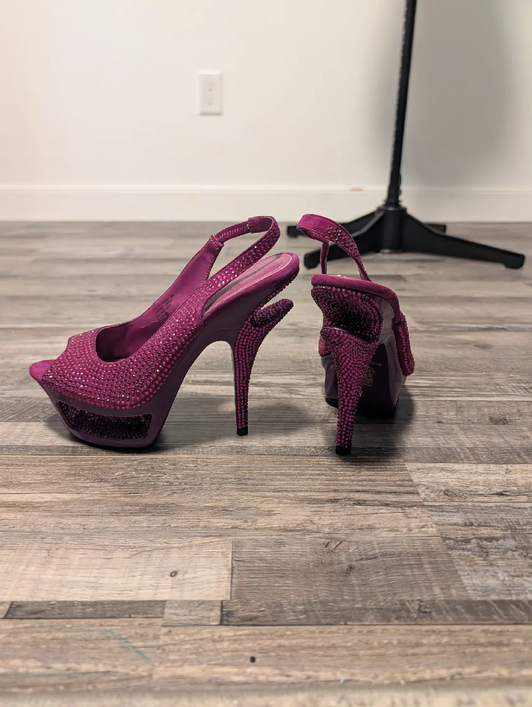 Purple Rhinestone Heels, Size 8 image indicator(4)