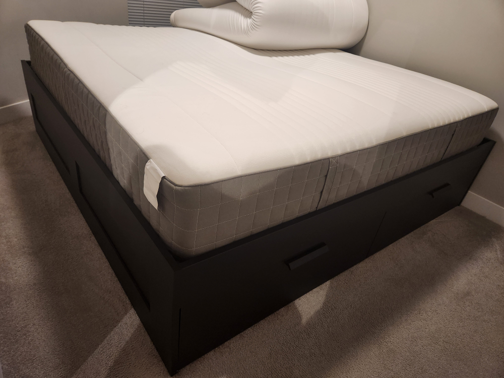 King Size Bed Frame with Storage IKEA Brimnes