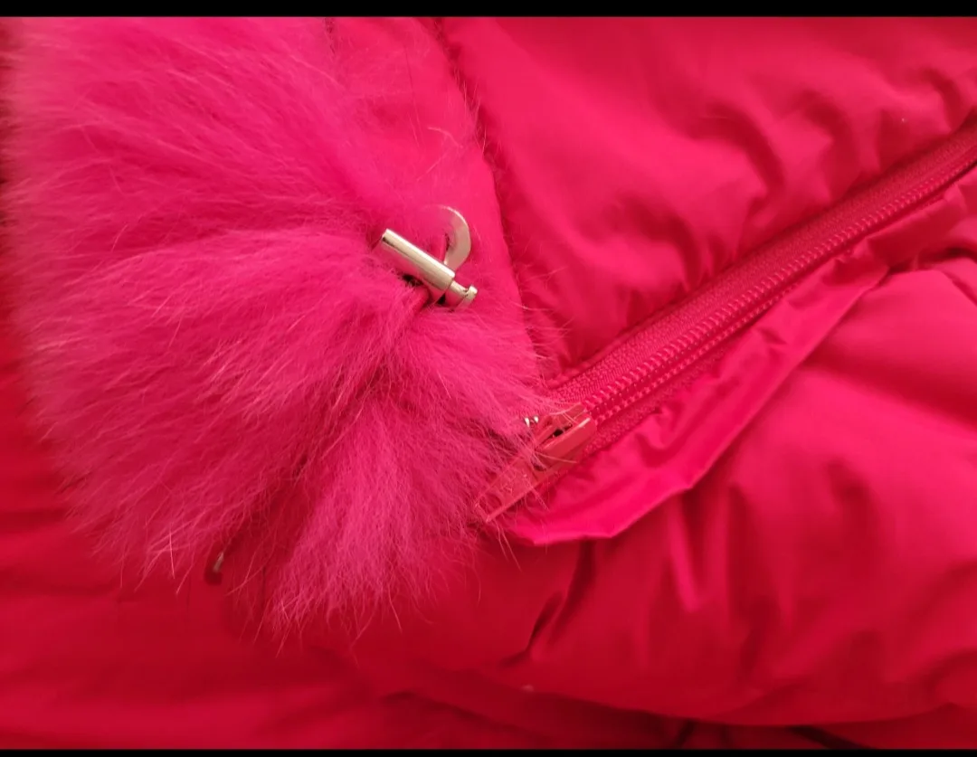 Bernardo Puffer Coat - Pink, Fur Hood image indicator(9)