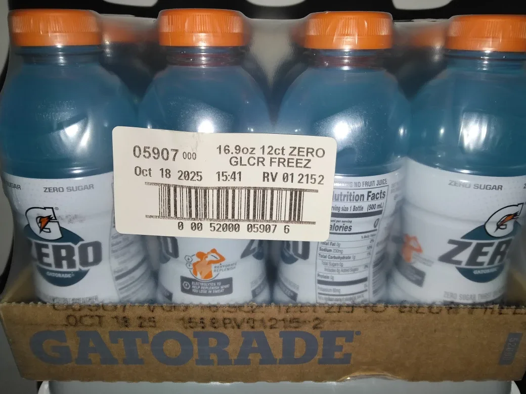 Gatorade Zero Glacier Freeze 12 pack - Exp 10/18/2025 thumbnail