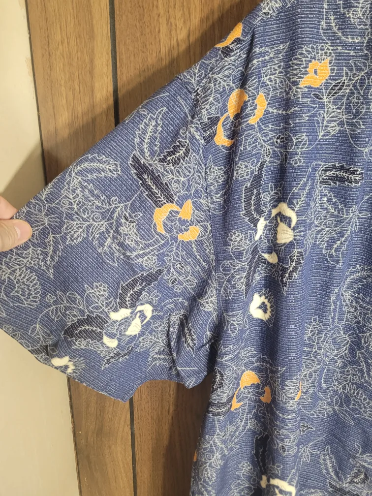 Ashworth XL Blue Floral Short Sleeve Shirt image indicator(2)