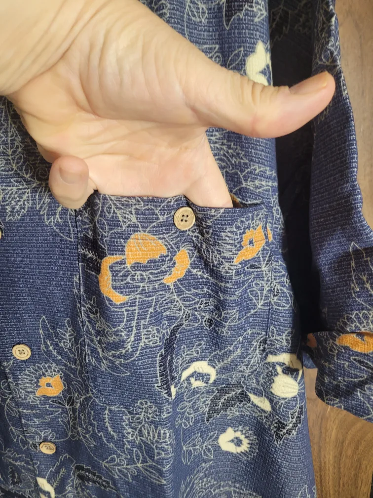 Ashworth XL Blue Floral Short Sleeve Shirt image indicator(4)