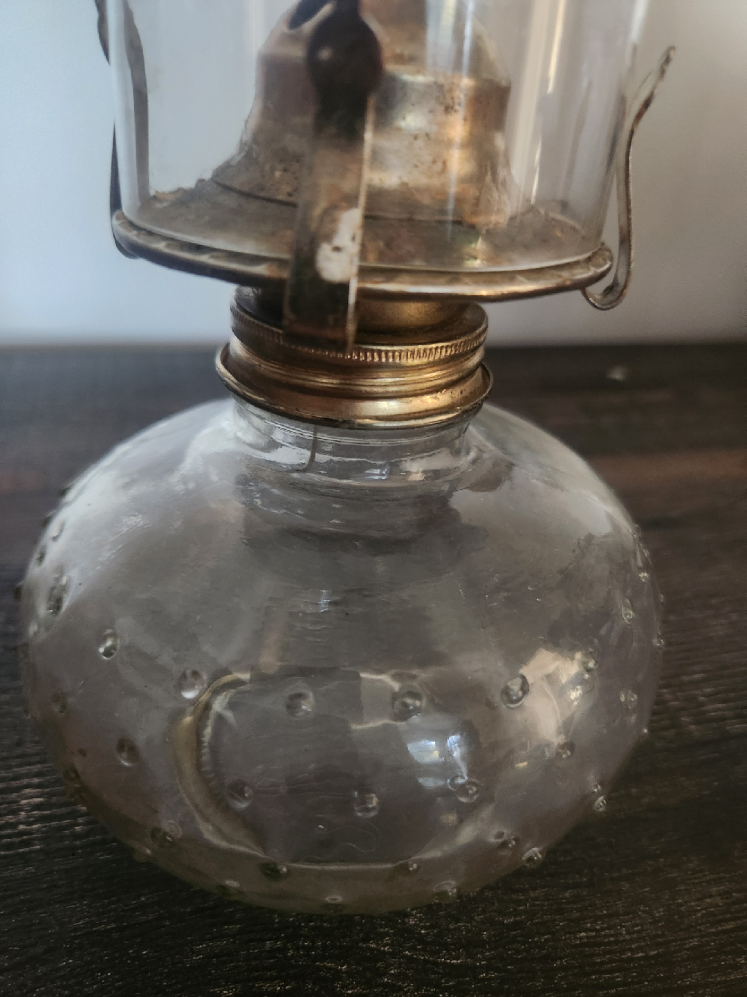 Vintage Glass Oil Lamp with New Wick - Classic Decor - photo 2