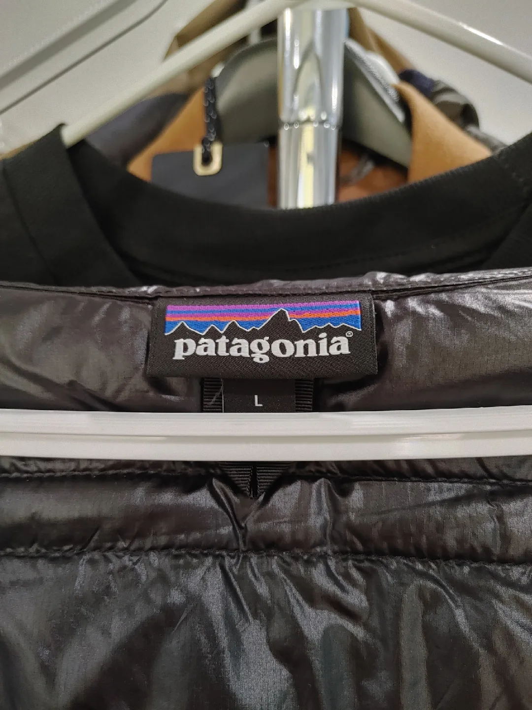🧡PATAGONIA LIGHTWEIGHT GOOSE DOWN JACKET MENS L MINT CONDITION image indicator(3)