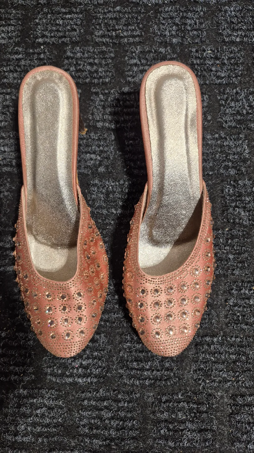 Pink Embellished Heel Mules image indicator(4)