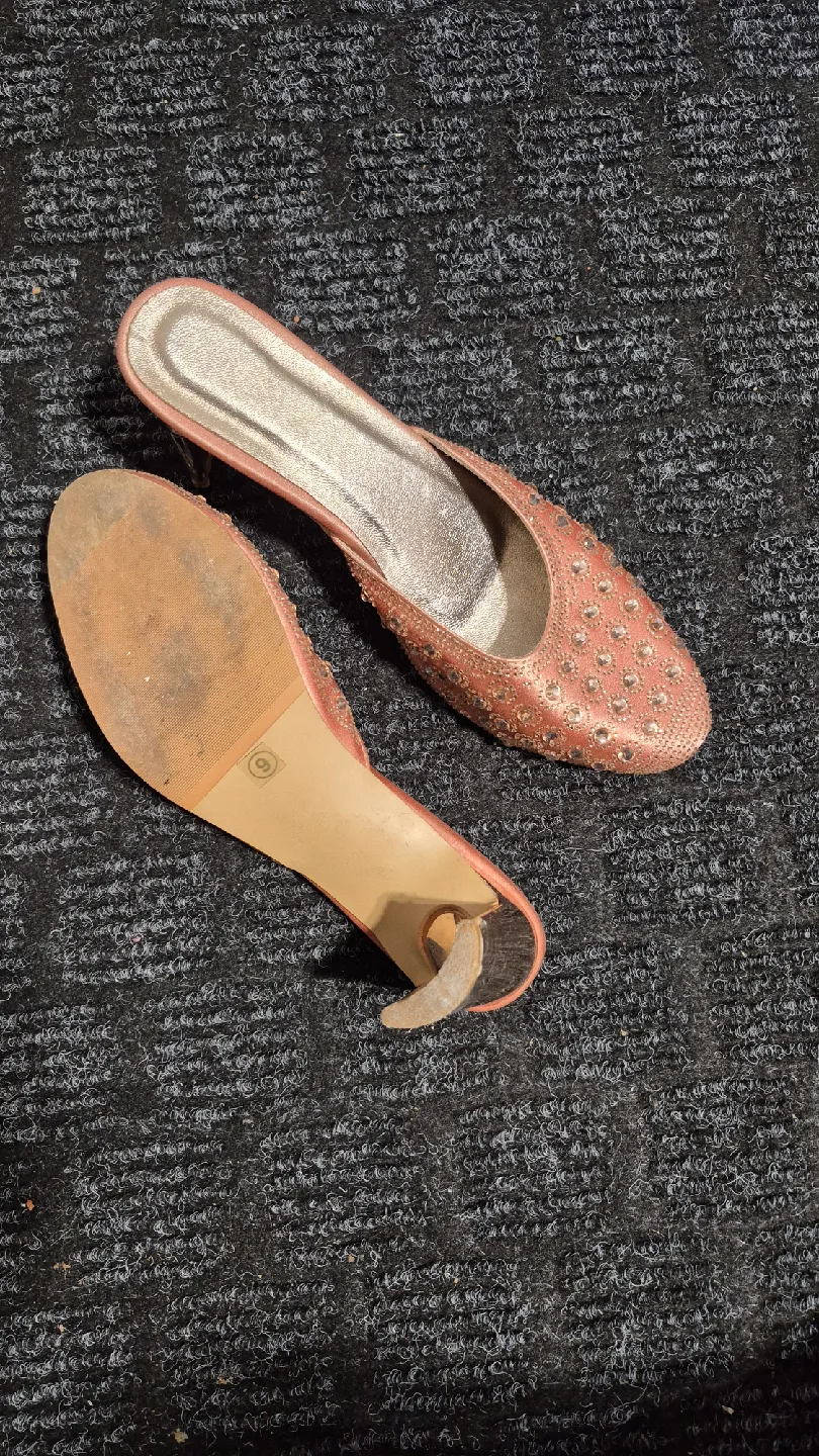 Pink Embellished Heel Mules image indicator(6)